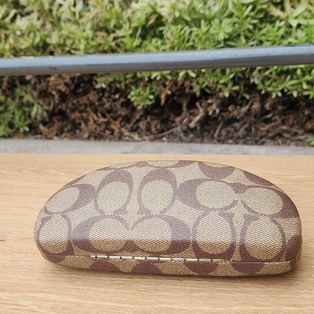 Coach Brown Monogram Hard sunglasses Case